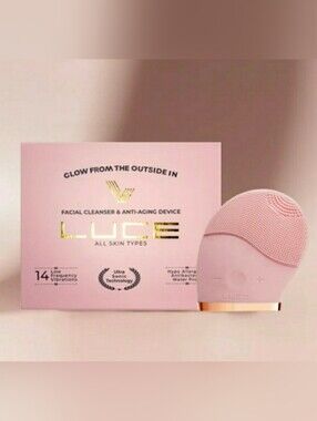 LUCE Facial Cleanser & Anti-Aging Device - Pink